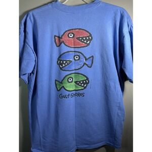 VTG 90s Gulf Shores Big Head Designs Novelty TSHIRT Men's SZ XL